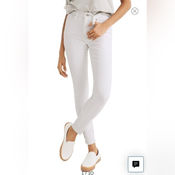 Madewell Curvy High Rise Skinny Jeans in Pure White - Picture 1 of 16